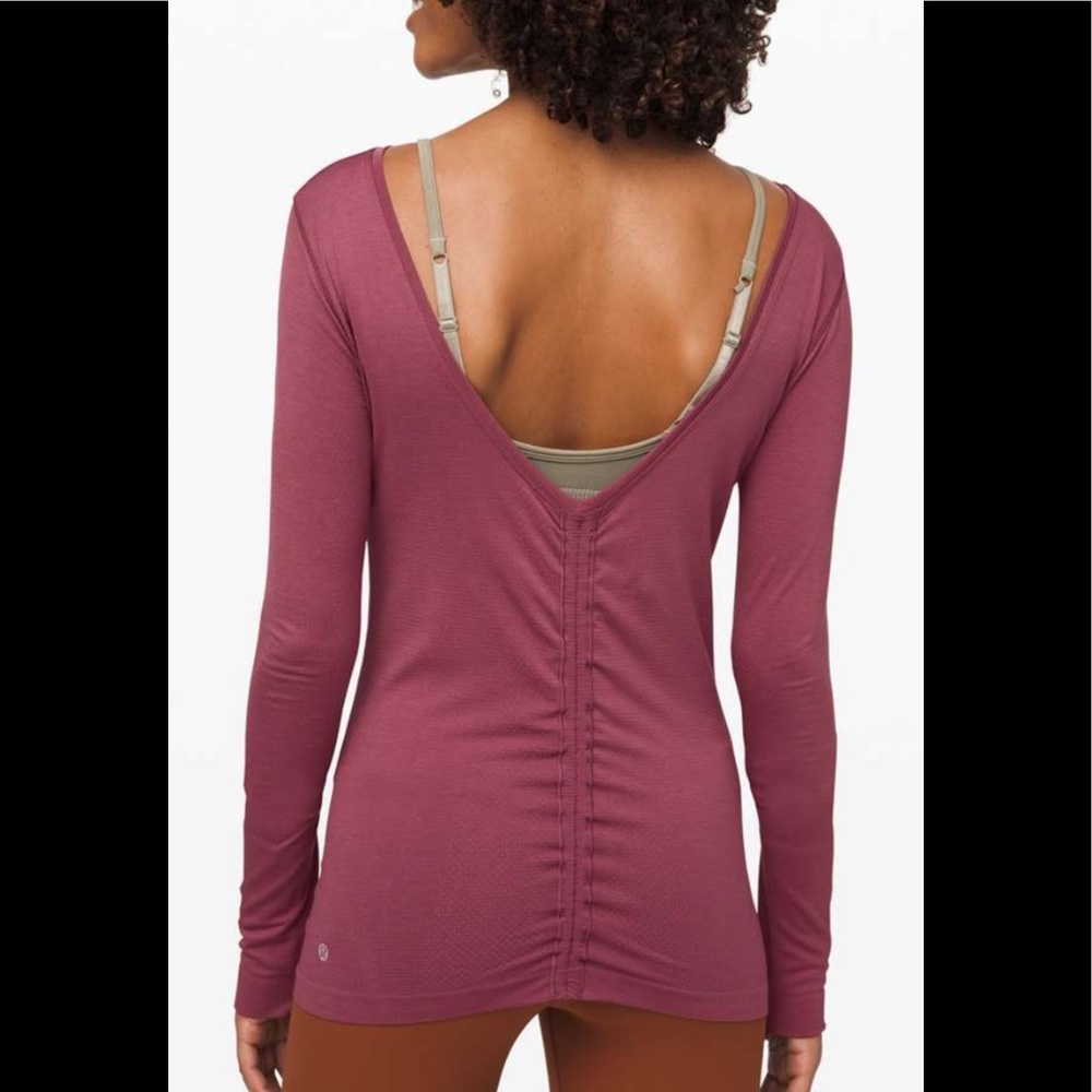 Lululemon swifty speed long sleeve flow plumful 8
